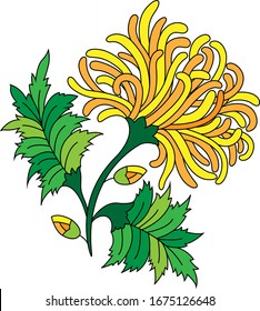 chrysanthemum flower for digital textile design flower texture stock illustration
