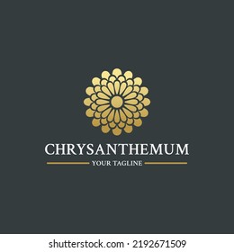 Chrysanthemum Flower Logo For Chrysanthemum Icon Illustration And Company symbol.