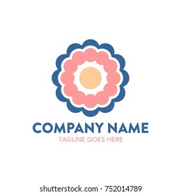 Chrysanthemum Flower Logo. vector. editable