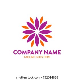 Chrysanthemum Flower Logo. vector. editable