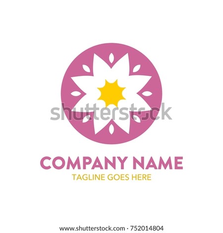 Chrysanthemum Flower Logo. vector. editable