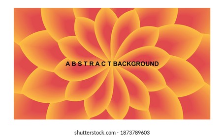 Fondo vectorial de flor crisantemo con color gradiente naranja