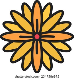 Chrysanthemum Icon image. Suitable for mobile application.