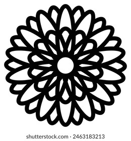 chrysanthemum icon line vector illustration
