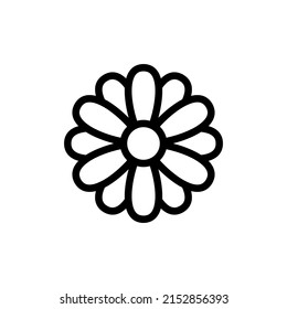chrysanthemum icon, vector line style