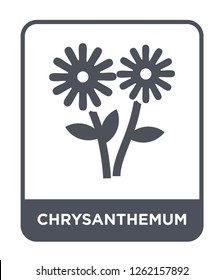 chrysanthemum icon vector on white background, chrysanthemum trendy filled icons from Thanksgiving collection, chrysanthemum simple element illustration
