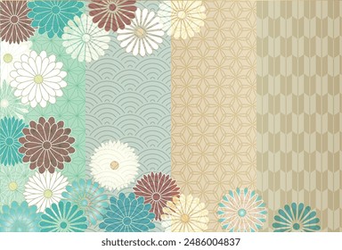 Chrysantheme japanische Muster Blume Hintergrund