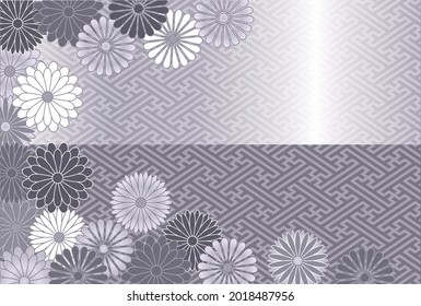 Chrysanthemum mourning Japanese paper background 