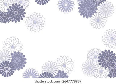 Chrysanthemum Luto Postal Padrão Japonês Fundo