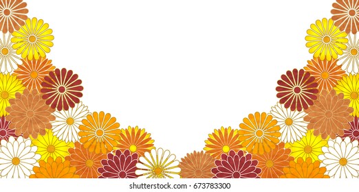 Chrysanthemum pattern Japanese paper background