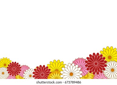 Chrysanthemum pattern Japanese paper background