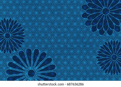Chrysanthemum pattern New Year's card background