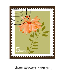 chrysanthemum postage stamp