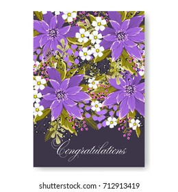 Chrysanthemum wedding invitation template
