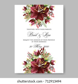 Chrysanthemum wedding invitation template