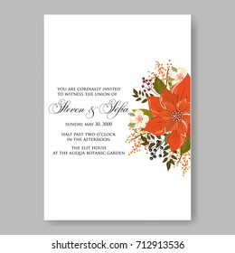 Chrysanthemum wedding invitation template
