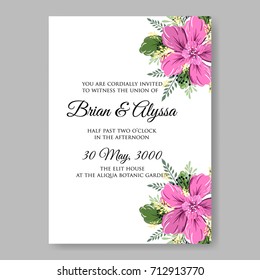 Chrysanthemum wedding invitation template