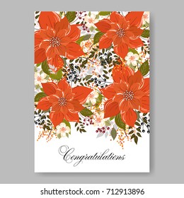 Chrysanthemum wedding invitation template