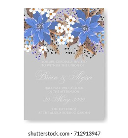 Chrysanthemum wedding invitation template