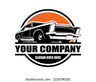 Chrysler muscle car logo isolated on white background side view. Best for badges, emblems, available in eps 10.