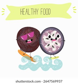  Chrysophyllum, chrysophyllum albidum, chrysophyllum cainito, funny characters, hand drawn vector art.