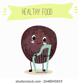  Chrysophyllum, chrysophyllum albidum, chrysophyllum cainito, funny characters, hand drawn vector art.