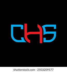 CHS logo design, CHS simple and modern logo. CHS luxurious alphabet design  