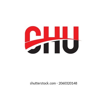Letra CHU Ilustración del vector de diseño del logotipo inicial