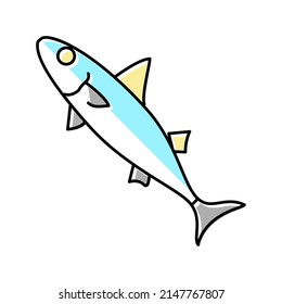 chub mackerel color icon vector. chub mackerel sign. isolated symbol illustration