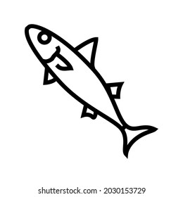 chub mackerel line icon vector. chub mackerel sign. isolated contour symbol black illustration