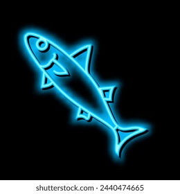 chub mackerel neon light sign vector. chub mackerel illustration