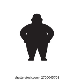 Forma de cuerpo gordita. Obesidad. Sobrepeso. Vector.