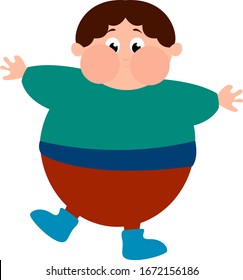 Chico chivo, ilustración, vector sobre fondo blanco.