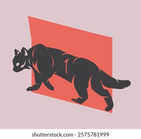 Chubby cat cute vector illustration design