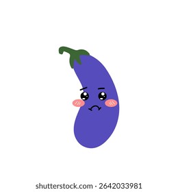 Chubby character eggplant cartoon design
