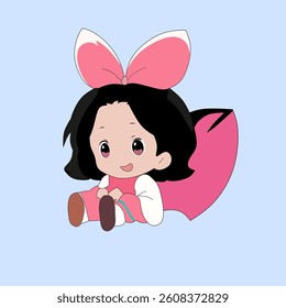 Chubby and Cheerful Character Illustration