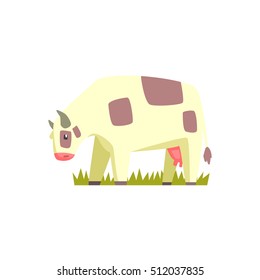 Chubby Cow Toy Farm Animal Cute Sticker