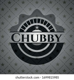 Chubby dark badge. Vector Illustration. Detailed.