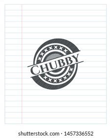Chubby draw (pencil strokes). Vector Illustration. Detailed.