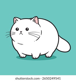 Gato gordita de naranja Tabby – Ilustración vectorial linda de dibujos animados