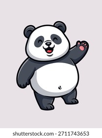 Chubby Panda Mascote design de personagem