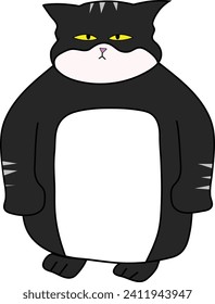 Chubby Super Cute Cat, Share the love for chunky cats and let the world know that a little extra fluff makes life so much sweeter!