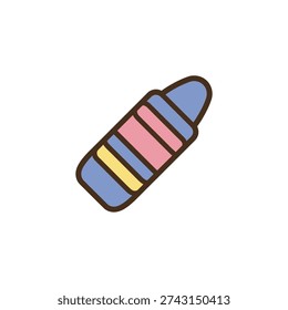 Chubby wax crayon and