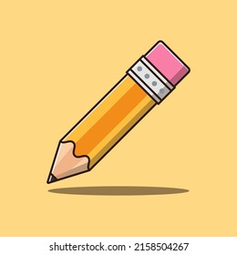Chubi Pencil cartoon vector flat design illustration