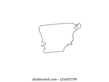 Chubut outline map Argentina province country state