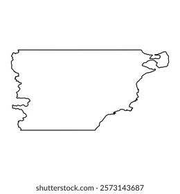 Chubut Province map, administrative division of Argentina. Vector illustration.