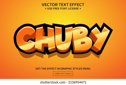 Chuby 3D editable text effect template