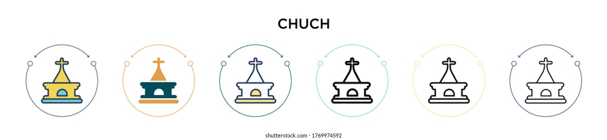 Icono de retoque en el estilo relleno, delgado, contorno y trazo. Ilustración vectorial de dos diseños de vectores de chicles de color y negro se puede usar para móviles, ui, web