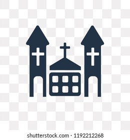 Chuch vector icon isolated on transparent background, Chuch transparency concept can be used web and mobile