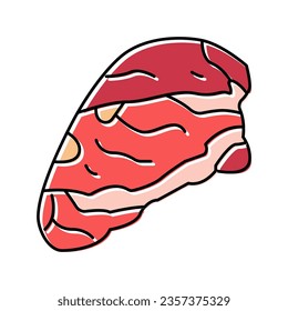 chuck beef meat color icon vector. chuck beef meat sign. isolated symbol illustration